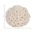 thumbnail image 4 of Coastal Resin Coral Orb for Home & Bathroom Decor - Textured Tabletop Accent for Office Shelf or Kitchen Styling - Decorative Sphere for Living Room, Coffee Table or Mantel Display - 6", Ivory & Tan, 4 of 11