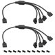 thumbnail image 1 of Cable divisor ARGB de 2 piezas, cable de extensión divisor RGB direccionable de 1 a 4 hembra a hembra de 5 V y 3 pines, color negro, 1 of 5