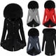 thumbnail image 5 of Chaqueta cálida para mujer, abrigo de invierno sólido con cuello encapuchado, ropa de abrigo de lana de cordero Fridja  po383, 5 of 5