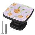 thumbnail image 1 of 4 Pcs Cabinet Handle Drawer Pulls Cute Ccartoon Onion Knobs with Screws Square Furniture Office Cabinet Knob Decoration, 1 of 1