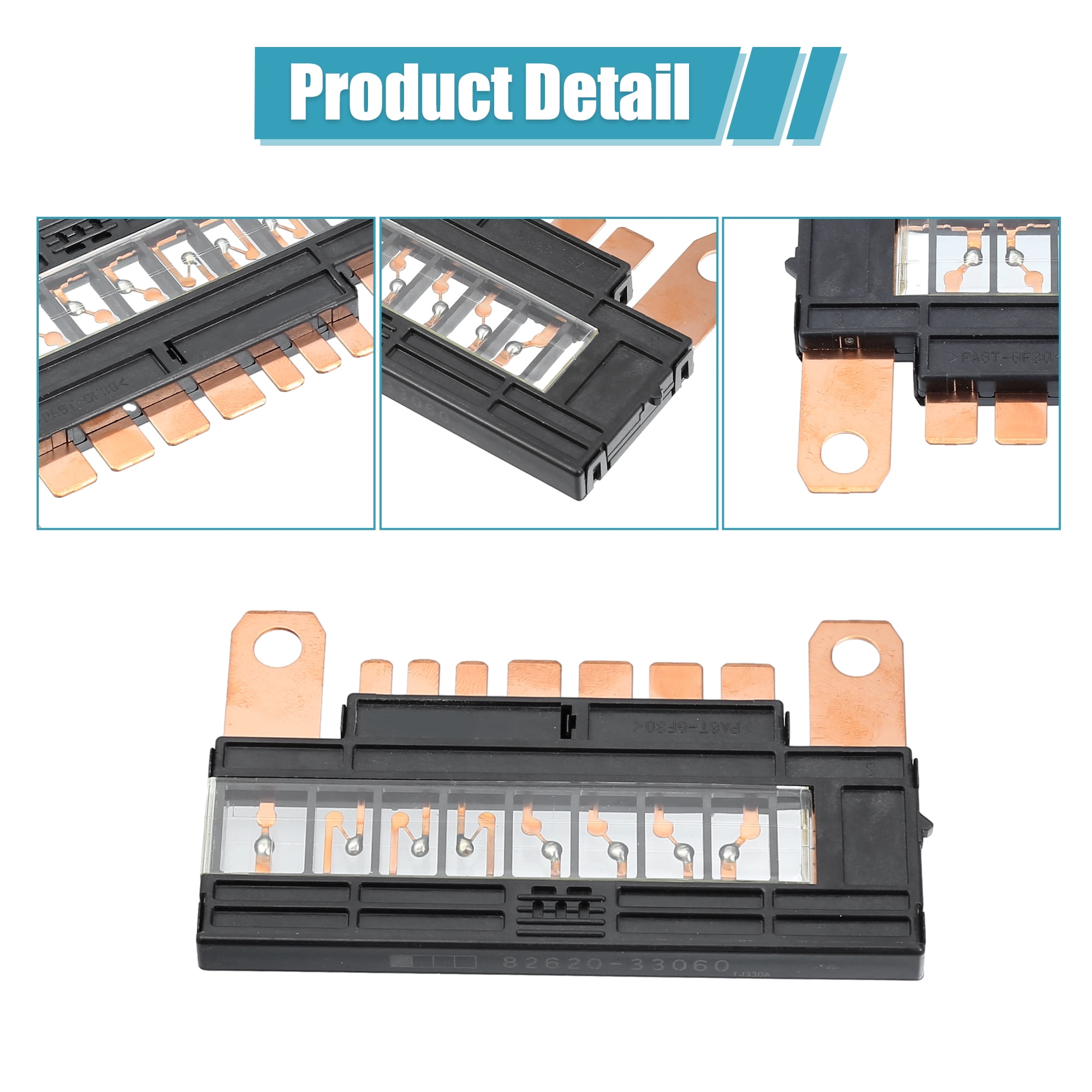 Unique Bargains Fusible Block Link Fuse for Toyota Camry Avalon 8262033060 Metal Black