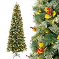 thumbnail image 1 of Costway 9 FT Artificial Xmas Tree with 1416 Branch Tips 560 Warm White LED Lights, 1 of 10