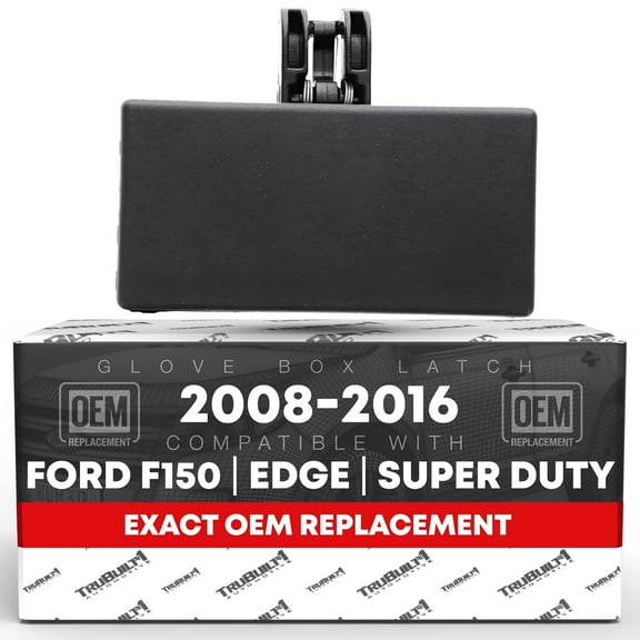 Ford Glove Box Latch Replacement - Compatible with 2011-2015 F-150, Super Duty, 11-14 Edge, 08-16 Excusion - Textured Black Plastic - OEM 8C3Z-1506072-AC, BL3Z-1506072-AE