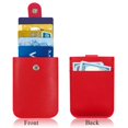 thumbnail image 4 of Soft Portable PU Leather Money storage Bag Cash Clutch Telescopic Pulled Design Wallet Stacked Card Holder Sleeve Card Case Mini Coin Purse RED, 4 of 8