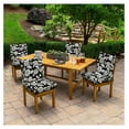 thumbnail image 3 of Arden Outdoor Plush Modern Tufted Blowfill Dining Chair Cushion, 21 x 40, Water , Fade Resistant, Tufted Cushion for Dining and Bistro Chairs 21 x 40, Ashland Black Jacobean, 3 of 9