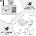 thumbnail image 2 of 2-in-1 Modern Cat Litter Box Enclosure Cat Tree Tower with Scratching Post, Hammock & Perch, 2 of 7