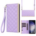 thumbnail image 2 of For Samsung Galaxy S25 Ultra Wallet Phone Case,PU Leather Folio Flip Kickstand,With Wrist Strap&Shoulder Strap,Card Slots,Shockproof Rugged Anti-fall Crossbody Phone Case Cover,Purple, 2 of 8