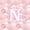 Pink N, variant on Feelyou Rainbow Letter W Twin Quilt Set for Girls, Cartoon Cloud Twin Coverlet Set for Bedroom, Pink, 2 Pieces