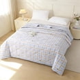 thumbnail image 5 of AuroraX Lightweight Washable Summer Quilt Full Size Cool Summer Quilt Cotton Breathable Machine Washable Soft Thin Summer Quilt for Bedroom Gray, 5 of 6
