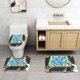 thumbnail image 2 of Bosque Mágico Súper Feliz Juego de 3 alfombras de baño de coral fleece: tapete de baño + alfombra de inodoro en forma de U + funda de tapa de inodoro en forma de O, 2 of 6
