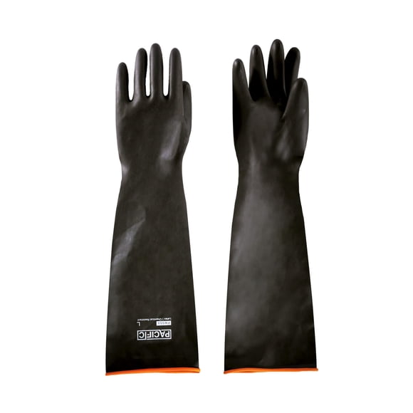Guantes químicos PACIFIC PPE de látex de alta resistencia, 22 cm, 1 par