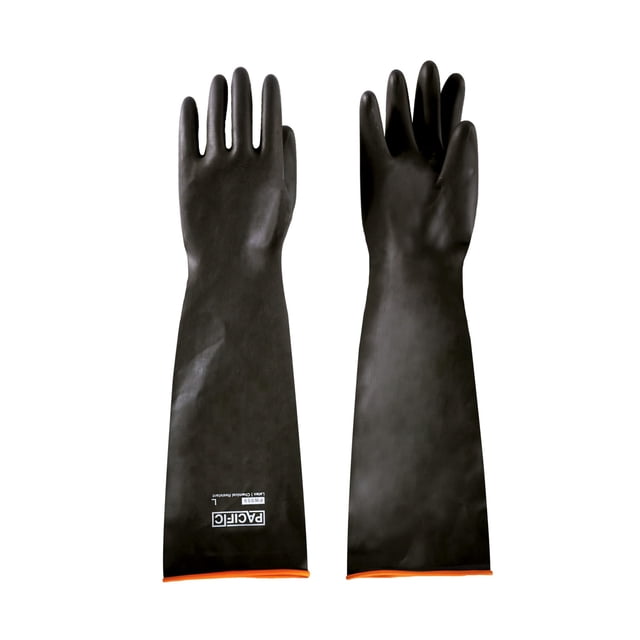 Guantes químicos PACIFIC PPE de látex de alta resistencia, 22 cm, 1 par