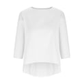 thumbnail image 5 of Mittory Women's Linen Summer Casual 3/4 Sleeve Blouse Loose Fit Crew Neck Tops, 5 of 7
