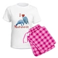 thumbnail image 5 of CafePress - I Love Manatees Women's Light Pajamas - Women's Short Sleeve Print T-Shirt and Pants Light Cotton Pajama Set, 5 of 7