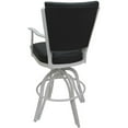 thumbnail image 2 of Montana 30" Swivel Metal Bar Stool - Gray Vinyl - White Frame, 2 of 2