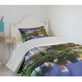 thumbnail image 4 of Ambesonne City Quilted Bedspread Set 2 Pcs, North Carolina America, Twin Size, Multicolor, 4 of 6