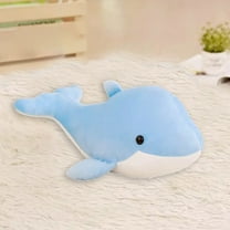 Glow in Dark Dolphin Plush Toy, 7.8In Soft Stuffed Marine Animal, Realistic Simulation Cuddly Doll, Polyester Washable Decorative Companion, Birthday Gift for Kids Boys Girls