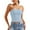 Light Blue, variant on Women's Strapless Tube Tops Basic Bandeau Crop Sleeveless Backless Casual Sexy Going Out Tops