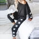 thumbnail image 2 of Pantalones de manga larga estampados sueltos de moda para mujer, traje informal de dos piezas Wmkox8yi bvn2450, 2 of 5