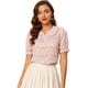 thumbnail image 1 of INSPIRE CHIC Blusa De Manga Corta Con Volantes Y Cuello Peter Pan Floral Para Mujer Blanco XS, 1 of 6