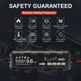 thumbnail image 3 of AXTRA 6V and 12V Car Battery Charger, 3.6-Amp Fully-Automatic Smart Battery Maintainer for Car, SUV, Truck, Motorcycle, Boat, RV, Lawn Tractors, ATV - (Lead Acid, AGM, Sealed, GEL, SLA, Flooded), 3 of 7
