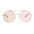 thumbnail image 3 of SA106 Metal Round Circle Lens Detachable Clip On Sunglasses Gold Peach, 3 of 4