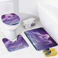 thumbnail image 4 of El misterio de Aaravos-theme 4-Piece Shower Curtain Set with Rugs, Waterproof Bathroom Decor Set Includes Bath Mat, U-Shaped Rug, Toilet Lid Cover and Curtain with Hooks, 4 of 6