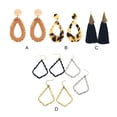thumbnail image 4 of Pendientes acrílicos Tasseles geométricos Estilos étnicos hechos a mano Chic Atractivo Diseño único Material Premium Material Ear Drop Barbas 12 Paquetes Methold AP008673-03B, 4 of 5