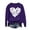 04-Purple, variant on Atogsazn Women's Valentine's Day Sweatshirt Casual Loose Long Sleeve Pullover Sweatshirts Fashion Clothes 01-Red M