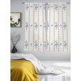 thumbnail image 2 of Spring Floral Sheer Curtains 63 Inch Length 2 Panels Set, Watercolor Flowers Bows Bohemia Beige Voile Window Treatment Rod Pocket Curtains Sheers Drapes for Bedroom/Living Room/Kitchen 52x"63"x2, 2 of 7