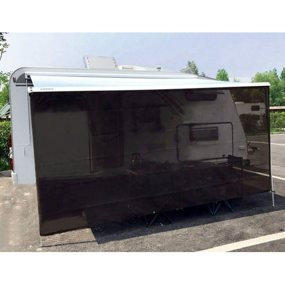 Tentproinc RV Awning Sun Shade Screen 6' X 19' 3'' - Brown Mesh Sunshade UV Sunshine Blocker Complete Kits Motorhome Camping Trailer Canopy Shelter Blocker - 3 Years Limited Warranty