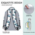 thumbnail image 5 of Police and Checkered White Pattern Backpack for School, Cute School Bag with Adjustable Shoulder Straps and Padded Back, 15.3"x11"x6.7", 5 of 5