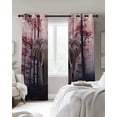 thumbnail image 2 of Orange Red Elephants Blackout Curtains for Bedroom 45 Inch Length 2 Panels Set, Farmhouse Forest Trees Nature Thermal Insulated Energy Saving Window Treatment Curtains Blackout Drapes 52"x45", 2 of 8