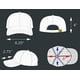 thumbnail image 3 of Zhuge Juego de 2 gorras deportivas ajustadas Baceball, color rosa, 3 of 4