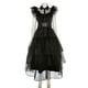 thumbnail image 2 of 2023 Wednesday Addams Cosplay Costume Set For Adult Girls Black Dress Halloween Carnival Party Costume zhangyuxiang LED, 2 of 2