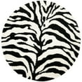thumbnail image 1 of Safavieh Zebra Shag Collection SG452-1290 Ivory and Black Round Area Rug (5' Diameter), 1 of 4