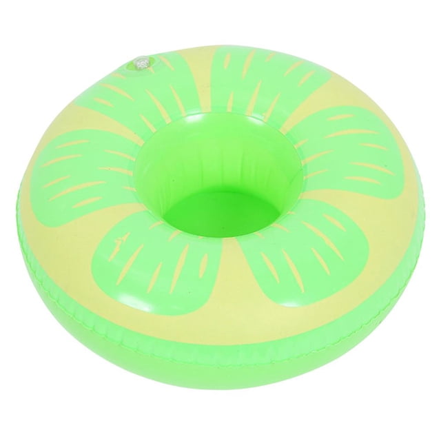 Portavasos flotante, flotador inflable, bandeja para bebidas de cerveza, regalo de PVC (limón verde)