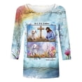 thumbnail image 6 of Odbmxy Easter Womens Tops Summer 3/4 Sleeve Graphic Tshirts Shirts for Women Camping Loose Tunic Casual Shirts, 6 of 6