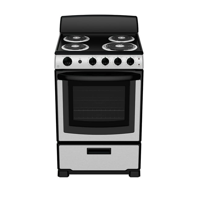 GE 24 Pouces 2.9 Pi3 Electric Autoportant Standard Gamme Propre Acier Inoxydable - JCAS300RPSS