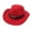 Red, variant on UDIYO Fedora Hat Cow-head Decor Wide Brim Western Style Soft Touch Head Protection Autumn Winter Felt Hat for Travel