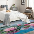 thumbnail image 3 of Lotus Flower Area Rug - 4x5 Rug - Lotus Flower Rug - Pink Floral Area Rug - Lotus Pond Rugs - Girls Carpet, 3 of 7