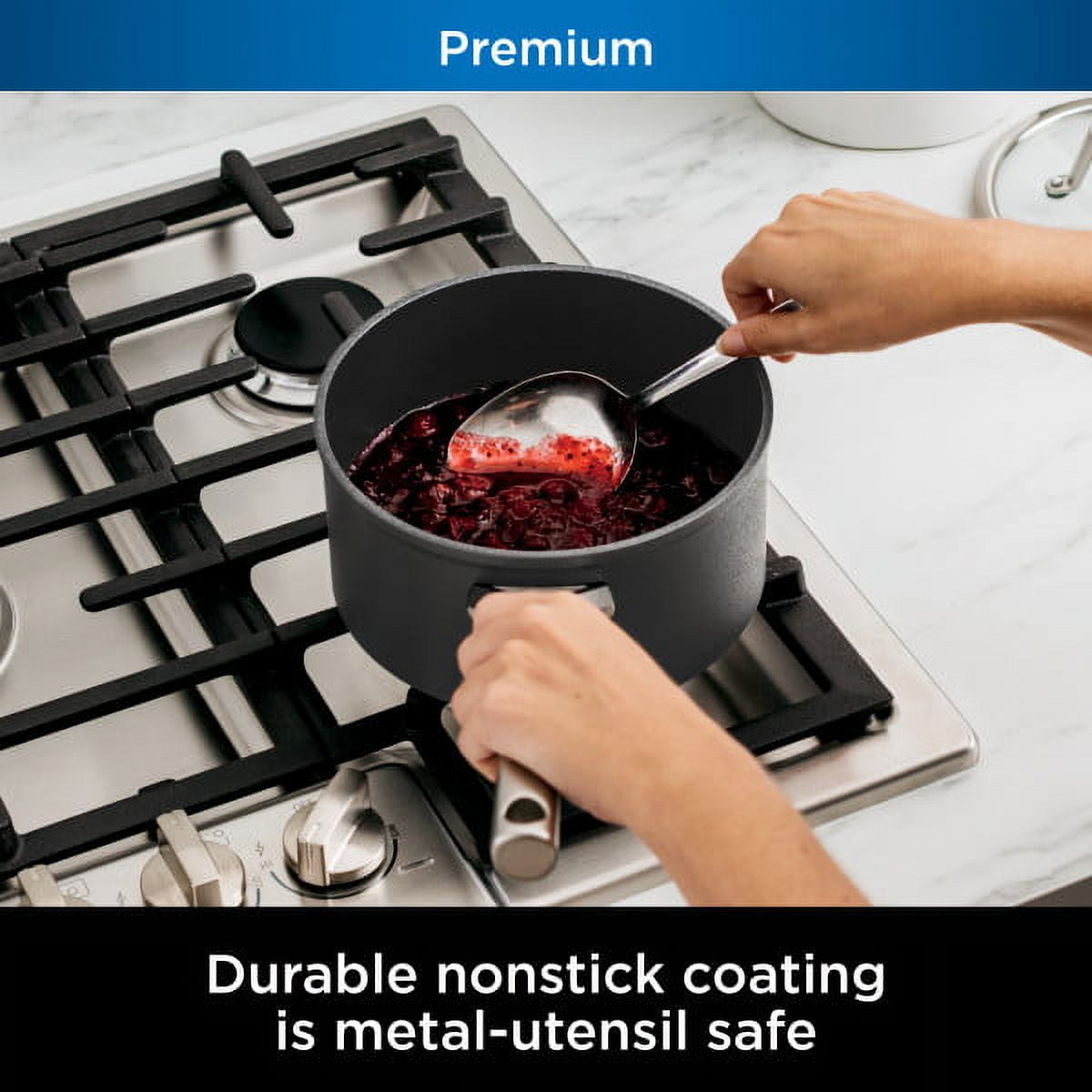 Ninja™ Foodi™ NeverStick® Premium Hard-Anodized 6 1/2-Quart Stock Pot with  Glass Lid C30465 