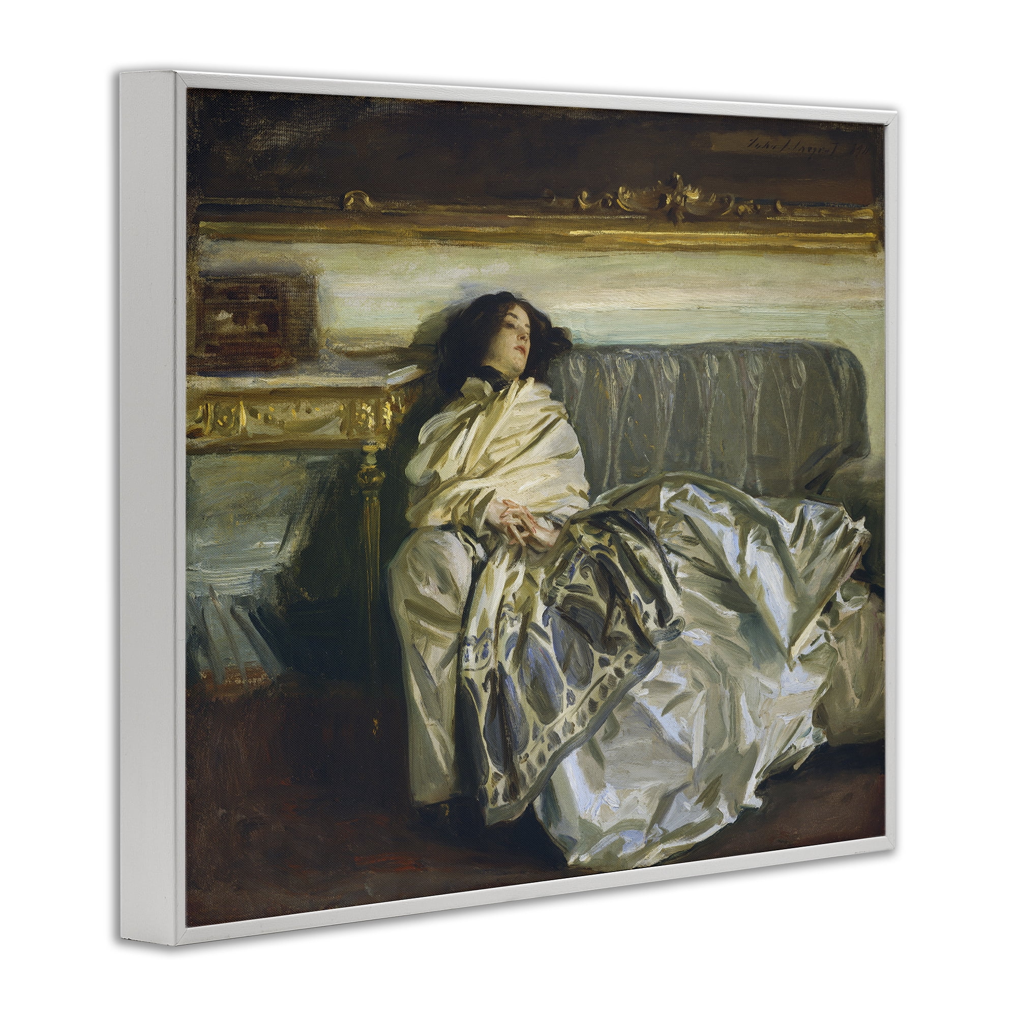 Stupell Industries Restful Woman Classic White Framed Giclee Art, design by Lil' Rue