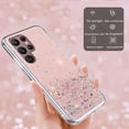 thumbnail image 4 of Compatible with Samsung Galaxy S23 Ultra Case Cute Glitter Clear Sparkly Cases Shockproof Galaxy S23 Ultra Case for Women Girls Silicone Samsung S23 Ultra Phone Case Slim Bling Protective Cover (Pink), 4 of 14