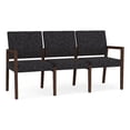 thumbnail image 1 of Pemberly Row Waiting Reception 3 Seat Tandem Seating No Center Arms in Black, 1 of 5