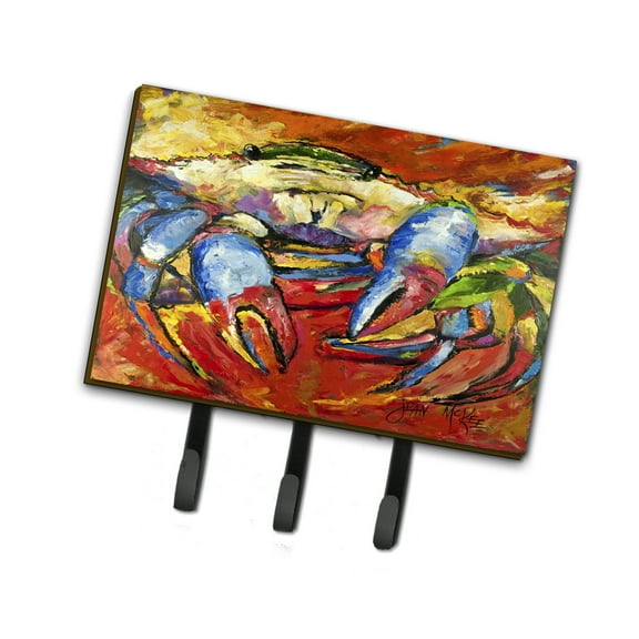 Carolines Treasures JMK1107TH68 Blue Crab Red Leash or Key Holder Triple multicolor