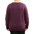 thumbnail image 5 of Terra and Sky Women's Plus Active Fleece Crew Sweatshirt, 5 of 5