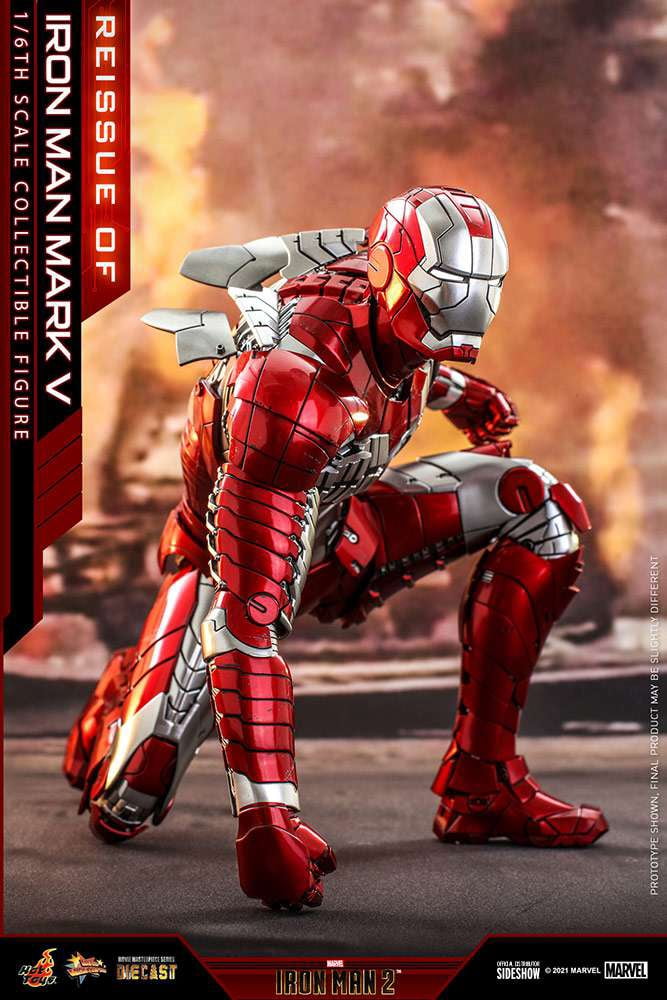Marvel Movie Masterpiece Diecast Iron Man Mark V Collectible Figure (Re-Issue)