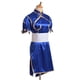 thumbnail image 4 of Disfraz de Chun Li para mujer y niña, traje de fiesta de Halloween, Sutorito, Faita, vestido Cheongsam azul, cinturón, tocado, 4 of 4