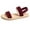 Wine, variant on Agkizg Summer Women Sandals Low Heel Slide Sandals Casual Slippers Open Toe Beach Sandals Comfortable Shoes Beige, Size 6